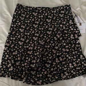 Floral ruffle skirt